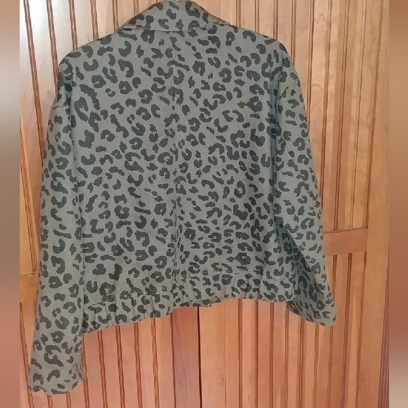 Umgee denim leopard print jacket - Picture 5 of 9